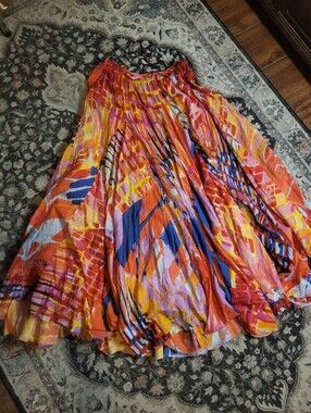 A-Line Skirt in Multicolor Tie-Dye